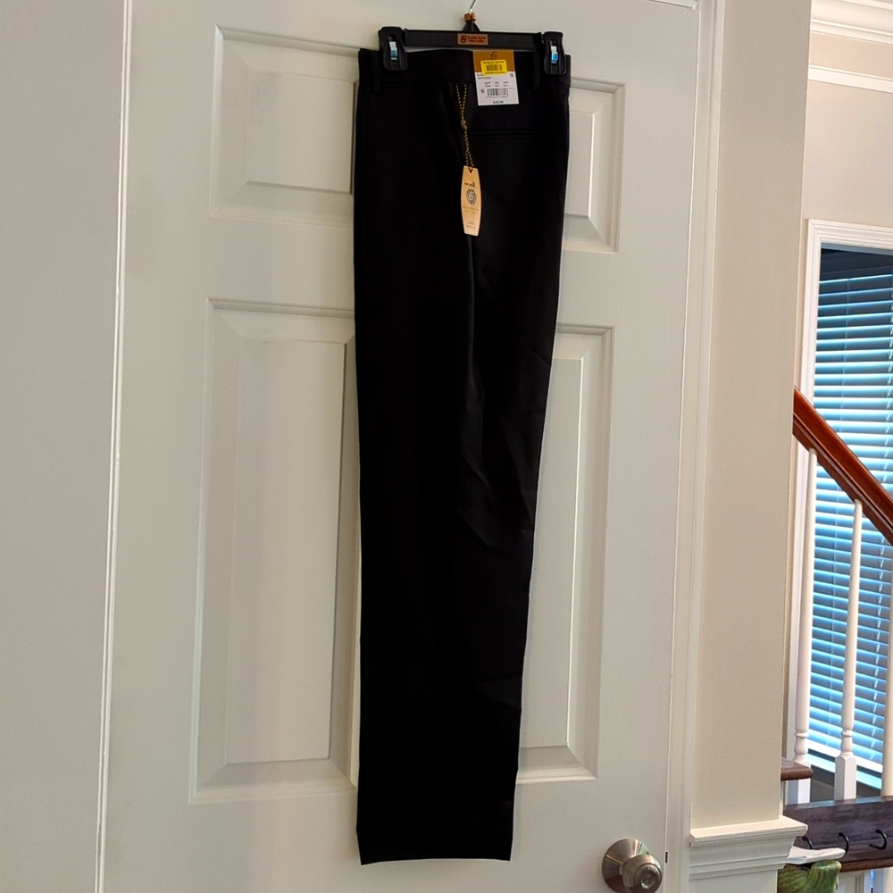Boys Class Club Golf Label Size 16 Black Dress Slacks